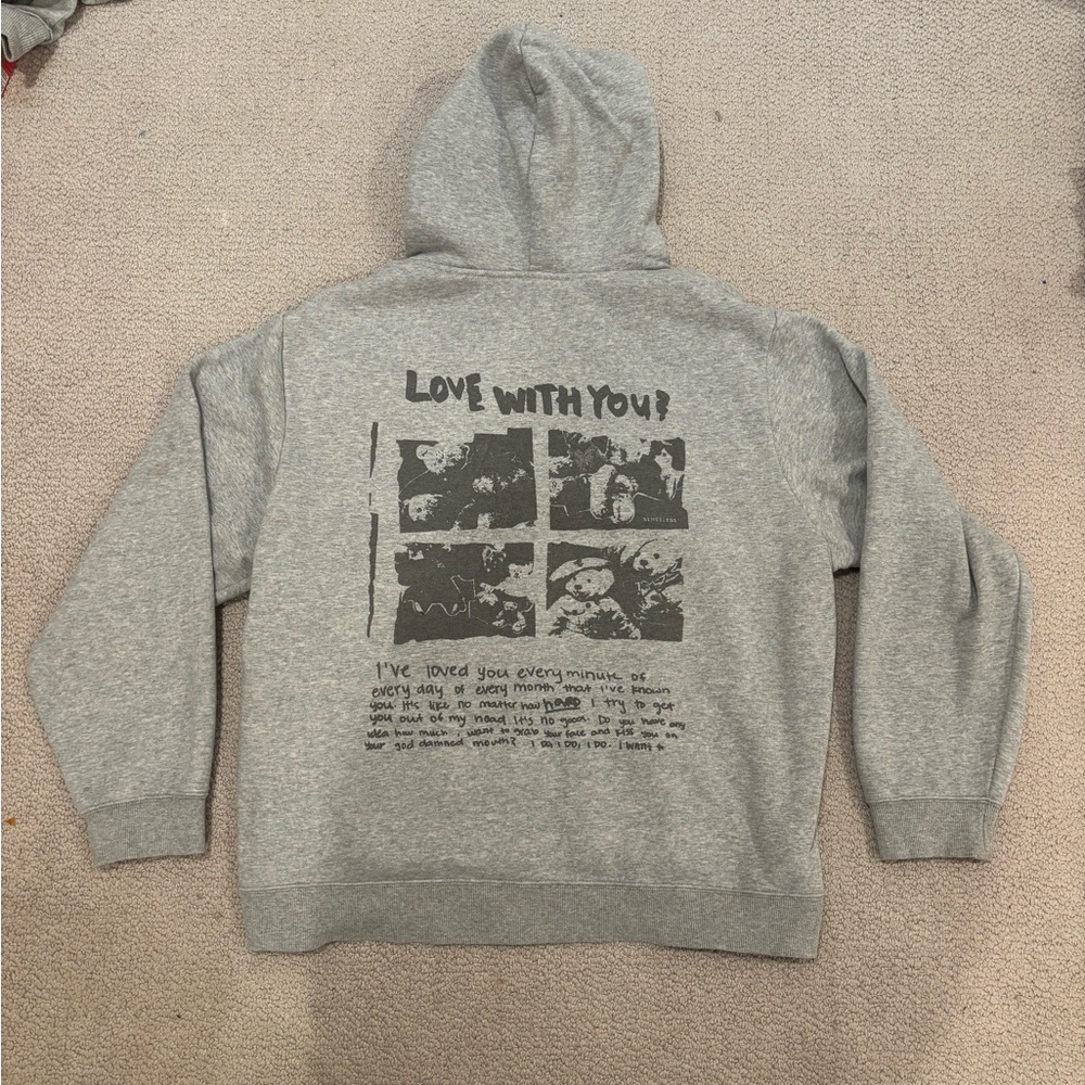 Gray Graphic Hoodie
